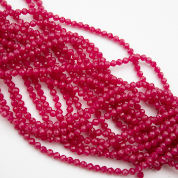 Rubin kulka fasetowana 3mm Rubin kulka fasetowana 3mm