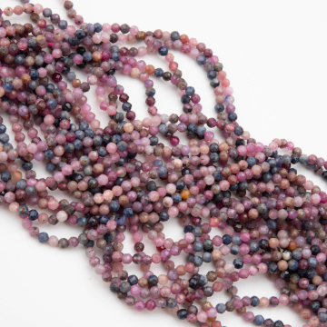 Rubin z szafirem kulka fasetowana 3mm Rubin z szafirem kulka fasetowana 3mm