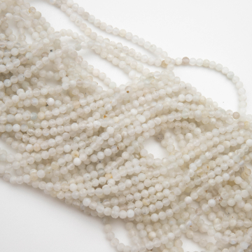 Kamień księżycowy kulka fasetowana 3mm