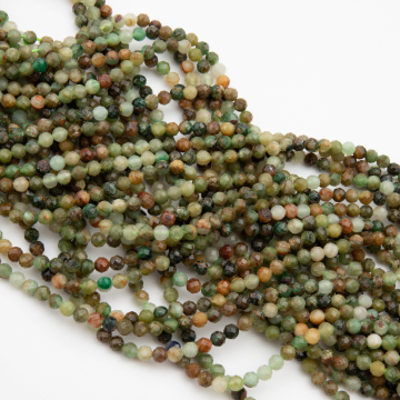 Zielony lepidolit kulka fasetowana 3,5mm