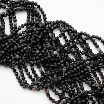Czarny turmalin kulka fasetowana 3,5mm