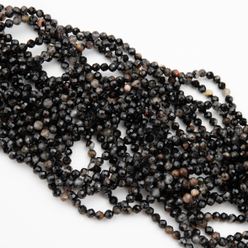 Czarny turmalin kulka fasetowana 3,5mm