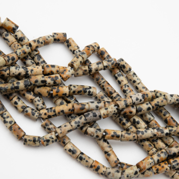 Jaspis dalmatyńczyk walec gładki 5,5x8mm