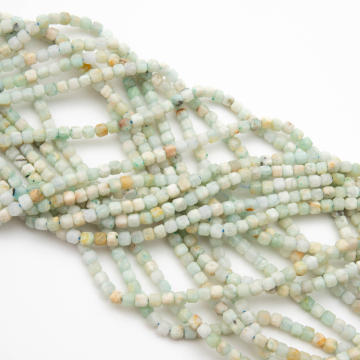 Amazonit kostka fasetowana 3mm