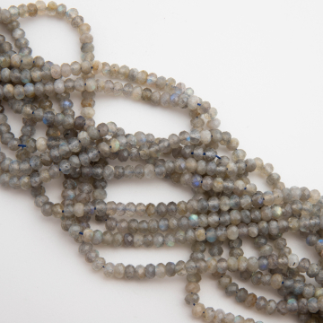 Labradoryt oponka fasetowana 3x5mm