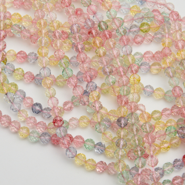 Topaz syntetyczny kulka fasetowana 6mm