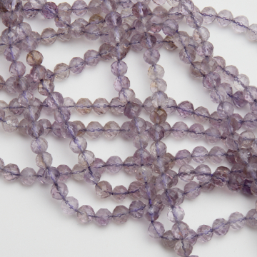 Ametyst kulka fasetowana 6mm
