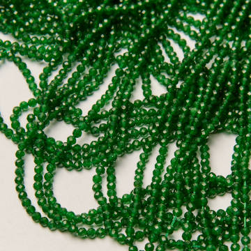 Jadeit butelkowy kulka fasetowana 3mm