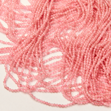 Kryształ górski truskawkowy kulka fasetowana 2,5mm