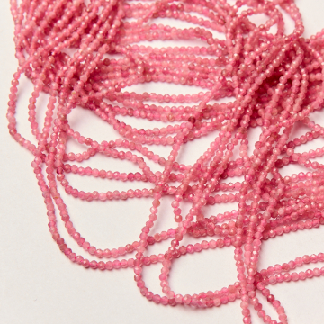 Turmalin różowy kulka fasetowana 2mm