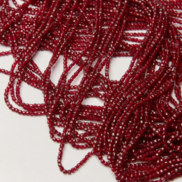 Jadeit rubinowy kostka fasetowana 2,5x2,5mm