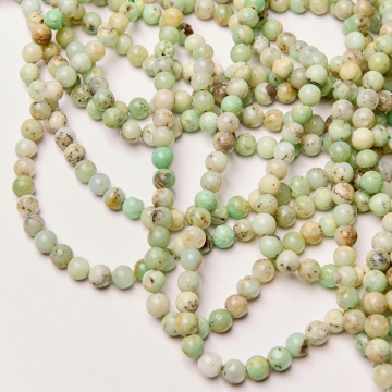 Opal zielony kulka gładka 6,5mm