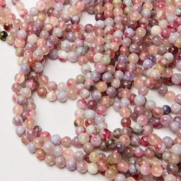 Różowy turmalin kulka gładka 6,5mm