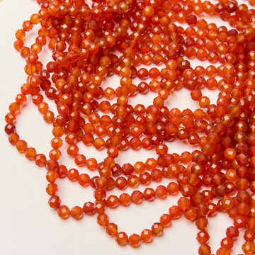 Karneol kulka fasetowana 6mm