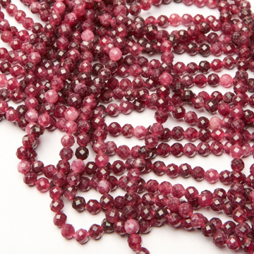 Rubin klarowany kulka fasetowana 6mm Rubin klarowany kulka fasetowana 6mm