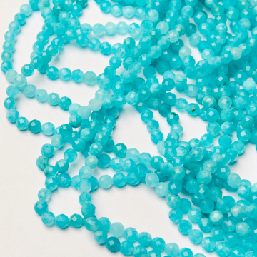 Jadeit morski kulka fasetowana 6mm