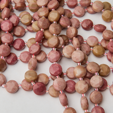 Rodochrozyt dysk fasetowany 10mm