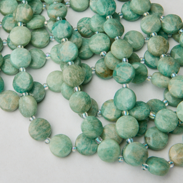 Amazonit dysk fasetowany 10mm