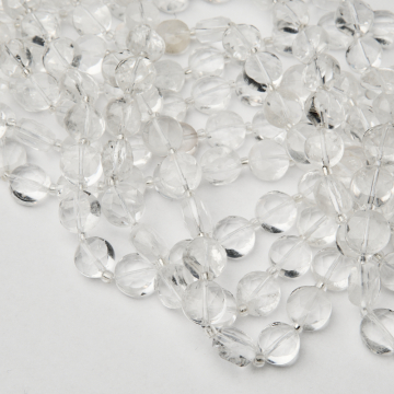 Kryształ górski dysk fasetowany 10mm