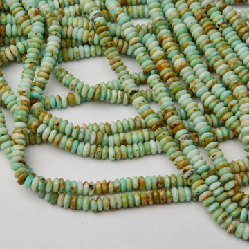 Zielony opal dysk fasetowany 2x5mm