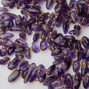 Ametyst fioletowy grot nieregularny 7-28mm
