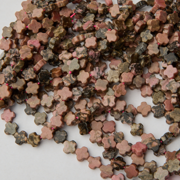 Rodonit różowy koniczyna marokańska 8mm