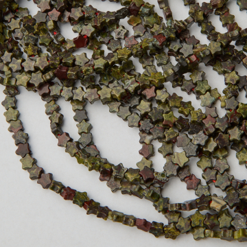 Jaspis smoczy gwiazdka 6mm