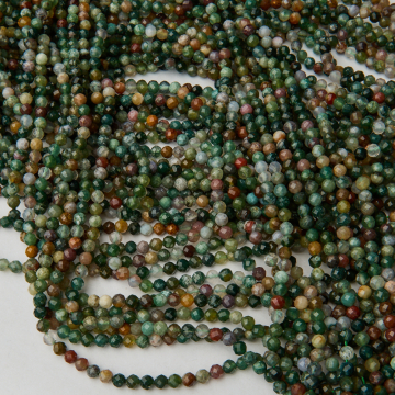 Agat indyjski kulka fasetowana 4mm