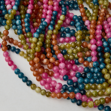 Turmalin syntetyczny kulka gładka cieniowana 6mm