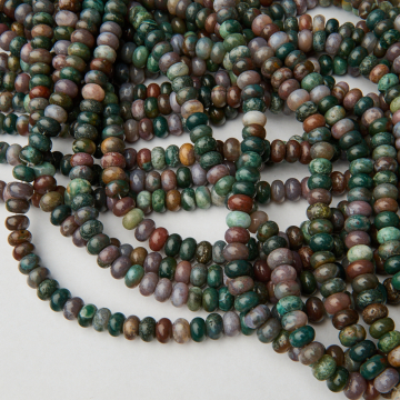 Agat indyjski oponka gładka 8x5mm