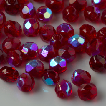 Fire Polish Ruby AB (X90100) 4mm