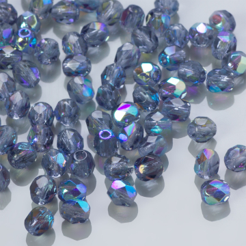 Fire Polish Montana Blue AB (X30320) 4mm