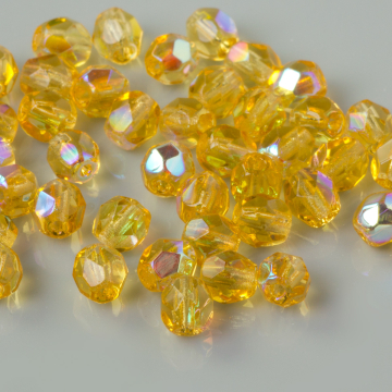 Fire Polish Medium Topaz AB (X10040) 4mm