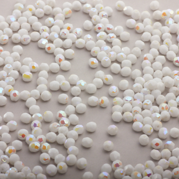 Fire Polish Opaque White AB (X03000) 4mm