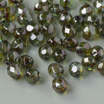 Fire Polish Luster - Transparent Green (LN00030) 4mm