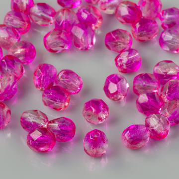 Fire Polish Coated Hot Cranberry (K3709) 4mm