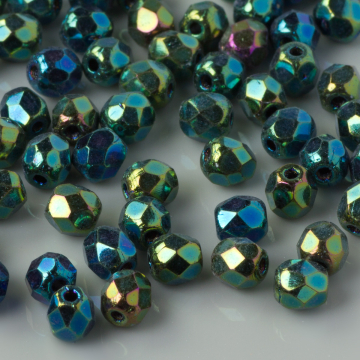 Fire Polish Iris Green (21455JT) 4mm