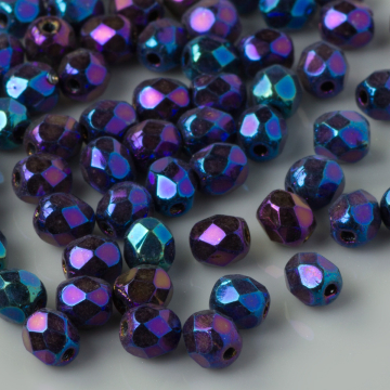 Fire Polish Iris Blue (21435JT) 4mm