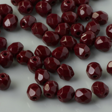 Fire Polish Opaque Cocoa Brown (13510) 4mm