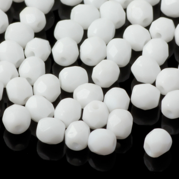 Fire Polish Alabastr (02010) 4mm