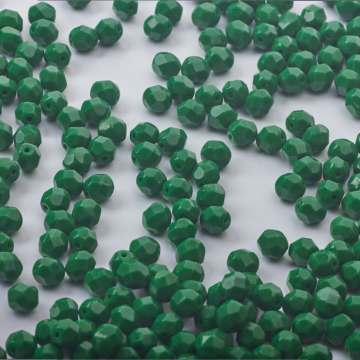 Fire-Polish Opaque Green (53230)  6mm