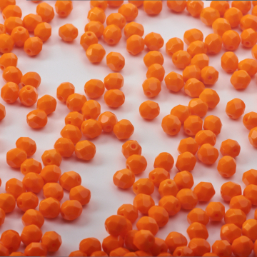 Fire-Polish Opaque Orange (93120)  6mm