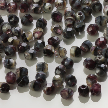 Fire Polish Grey w/Black Swirl (26107) 3mm