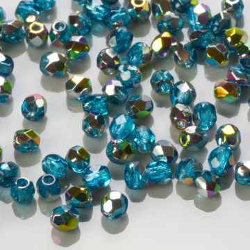 Fire Polish Vitral - Dark Aquamarine (V60040) 3mm