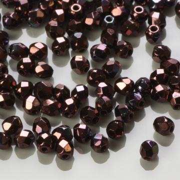 Fire Polish Luster - Metallic Amethyst (LE23980) 3mm