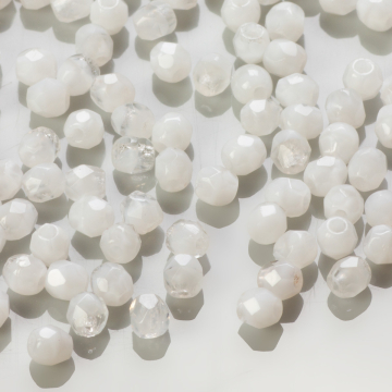 Fire Polish Crystal/White (6000) 3mm