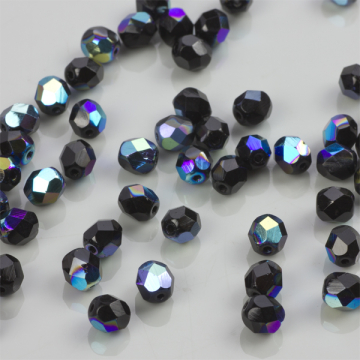 Fire Polish Jet AB (X23980) 6mm