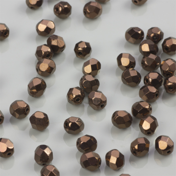 Fire Polish Dk Bronze (LZ23980) 6mm