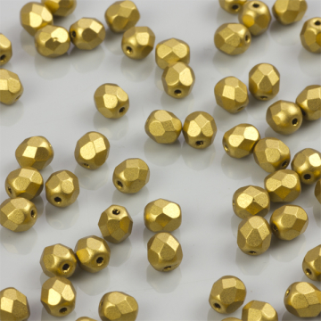 Fire Polish Matte - Metallic Aztec Gold (K0172JT) 6mm