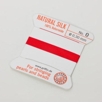 Nici jedwabne z igłą red 0,3mm